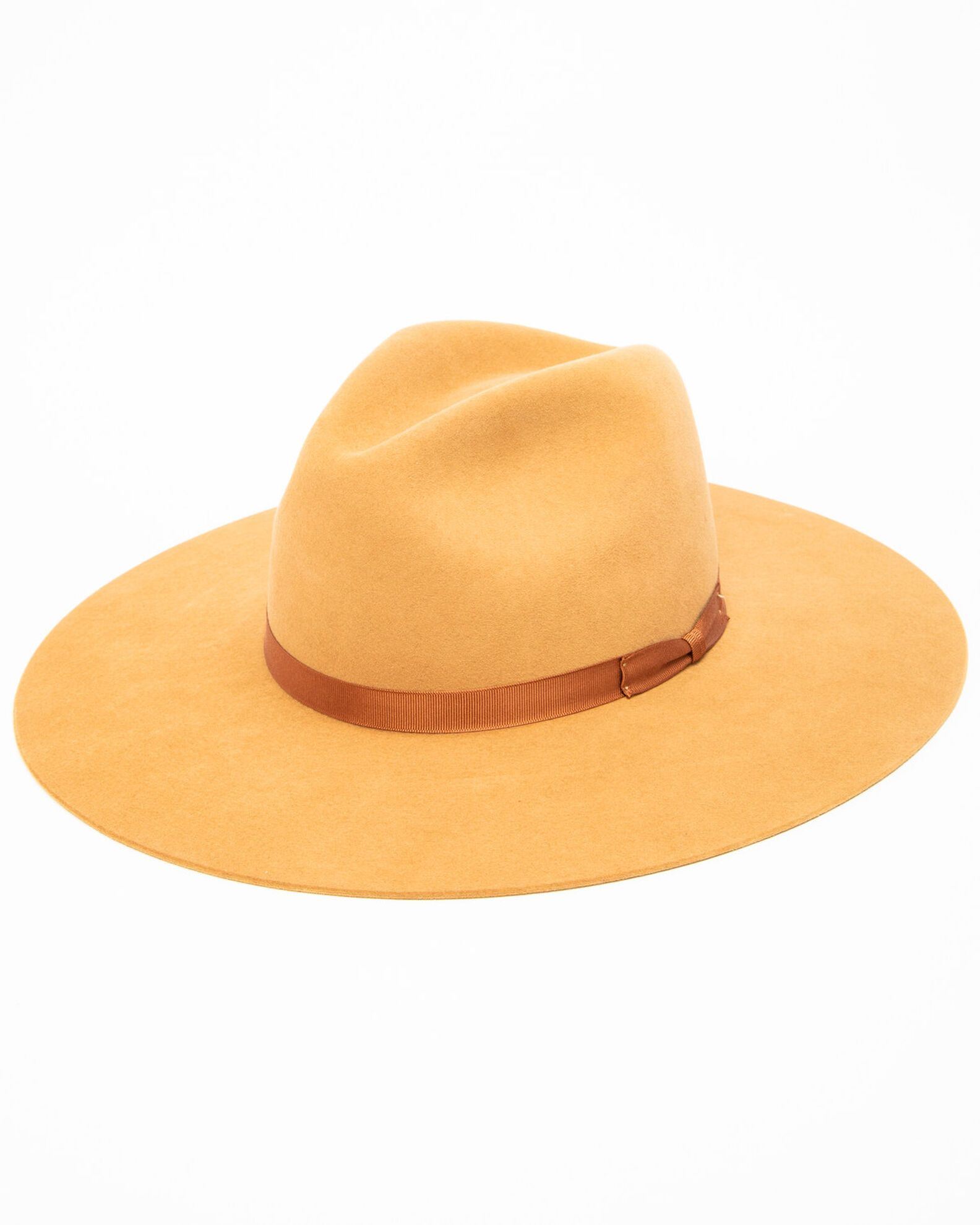 Rodeo King Women'S 7X Tracker Pinch Front Fur Felt Hat-Camel | Quick Ship
